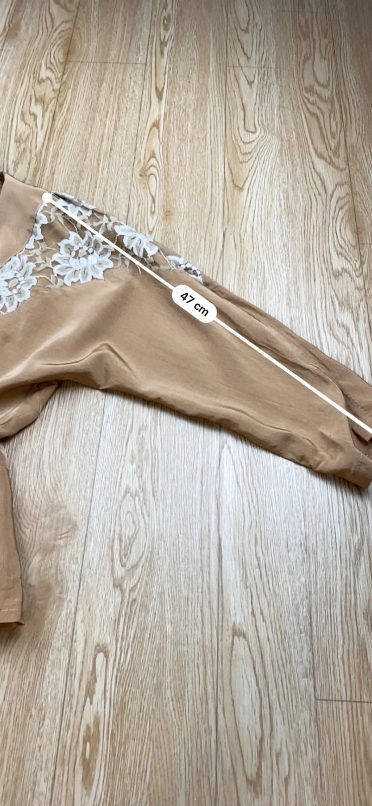 Ensemble Vintage Veste Peplum et Jupe Longue Dentelle Camel L