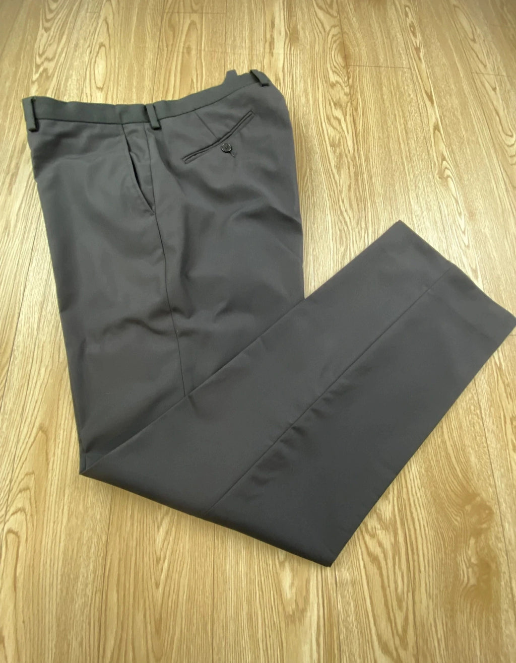 Pantalon Kenzo Homme Laine Gris Anthracite Coupe Droite 54