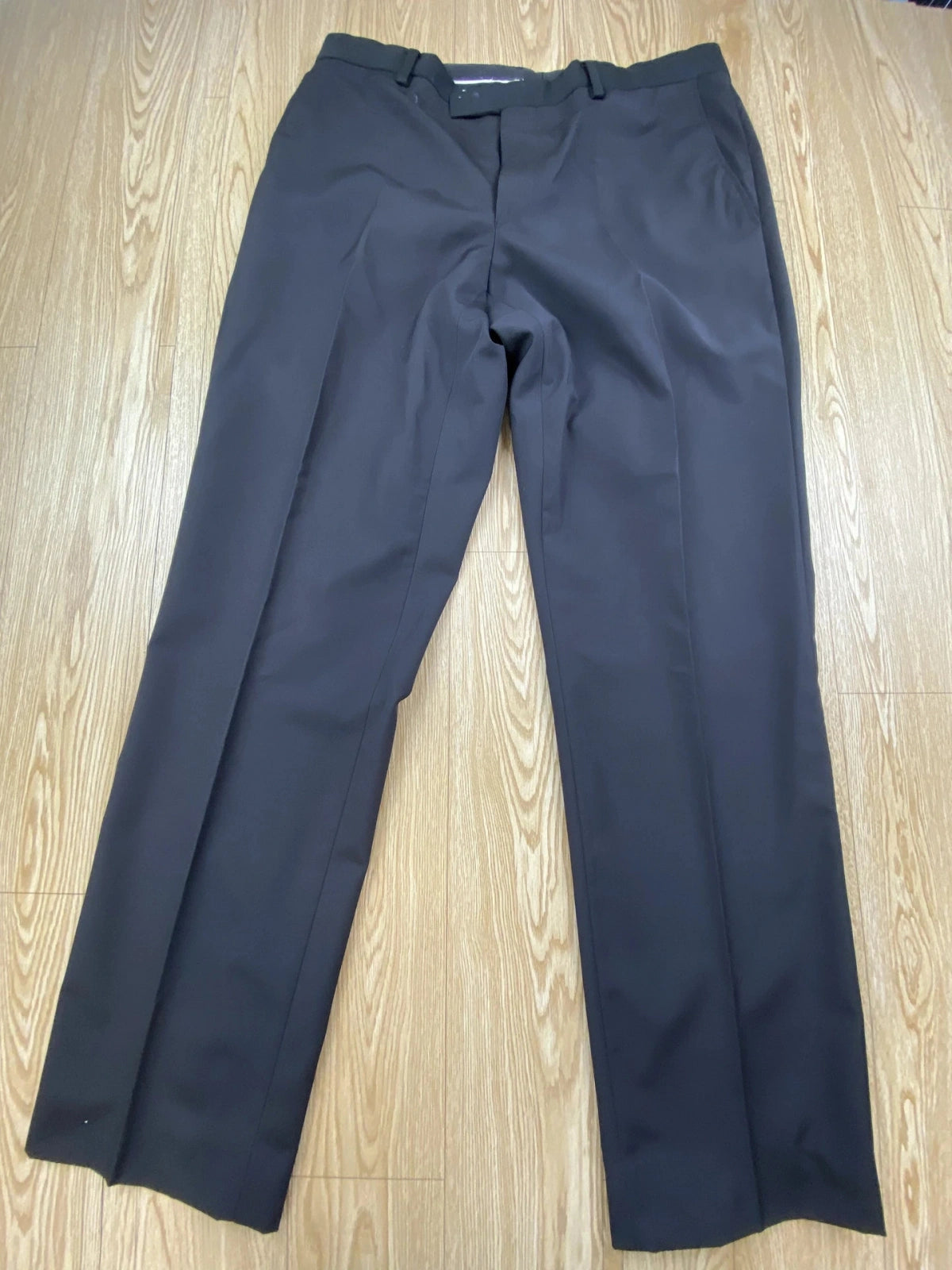 Pantalon Kenzo Homme Laine Gris Anthracite Coupe Droite 54