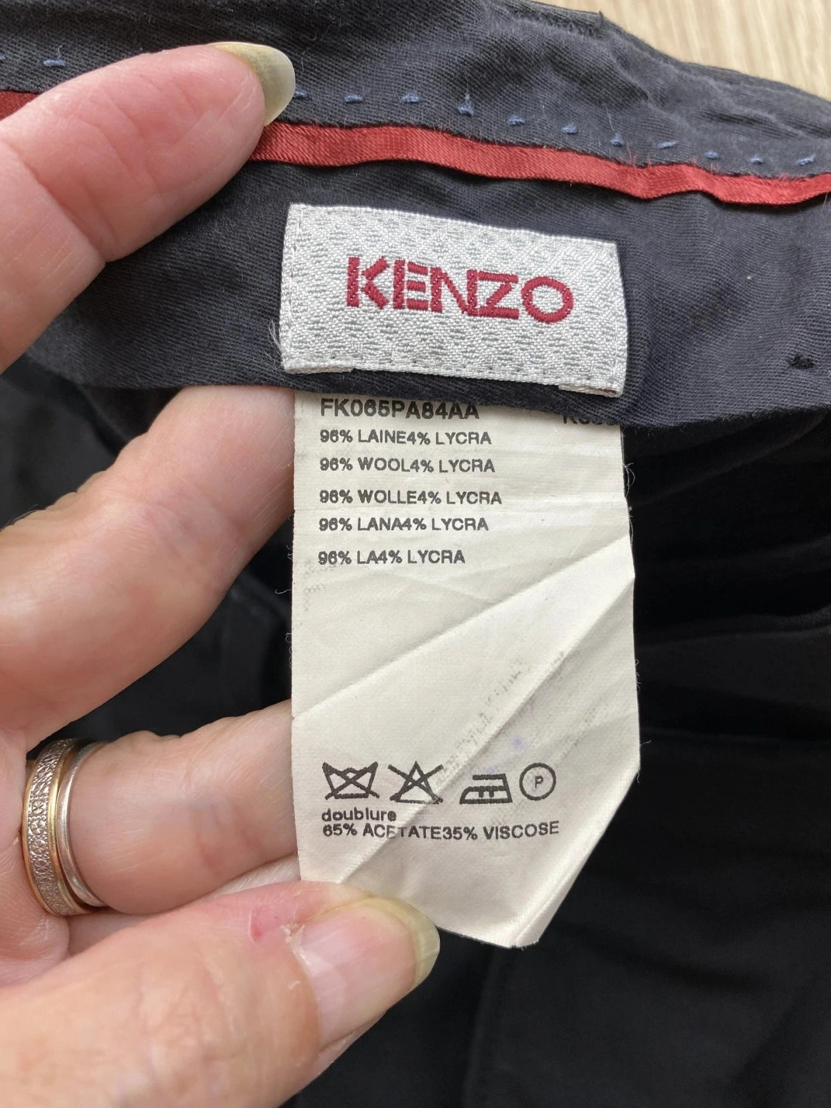 Pantalon Kenzo laine noir taille 50 FR habillé homme