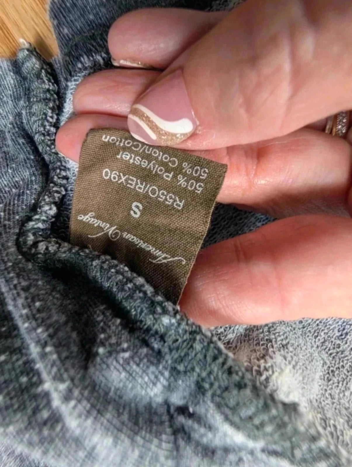 Veste American Vintage motif rayé gris chiné taille S