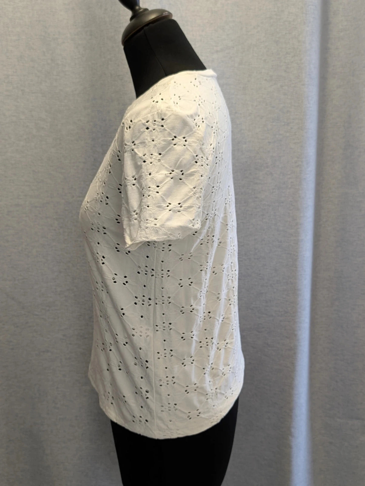 T-shirt Zara broderie anglaise blanc ajouré S