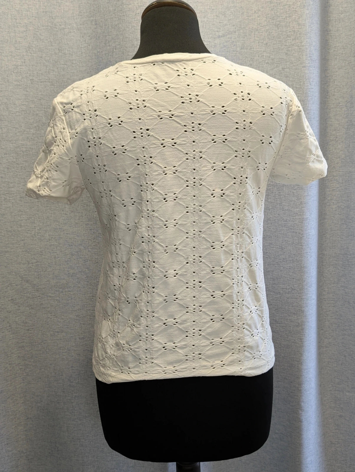 T-shirt Zara broderie anglaise blanc ajouré S
