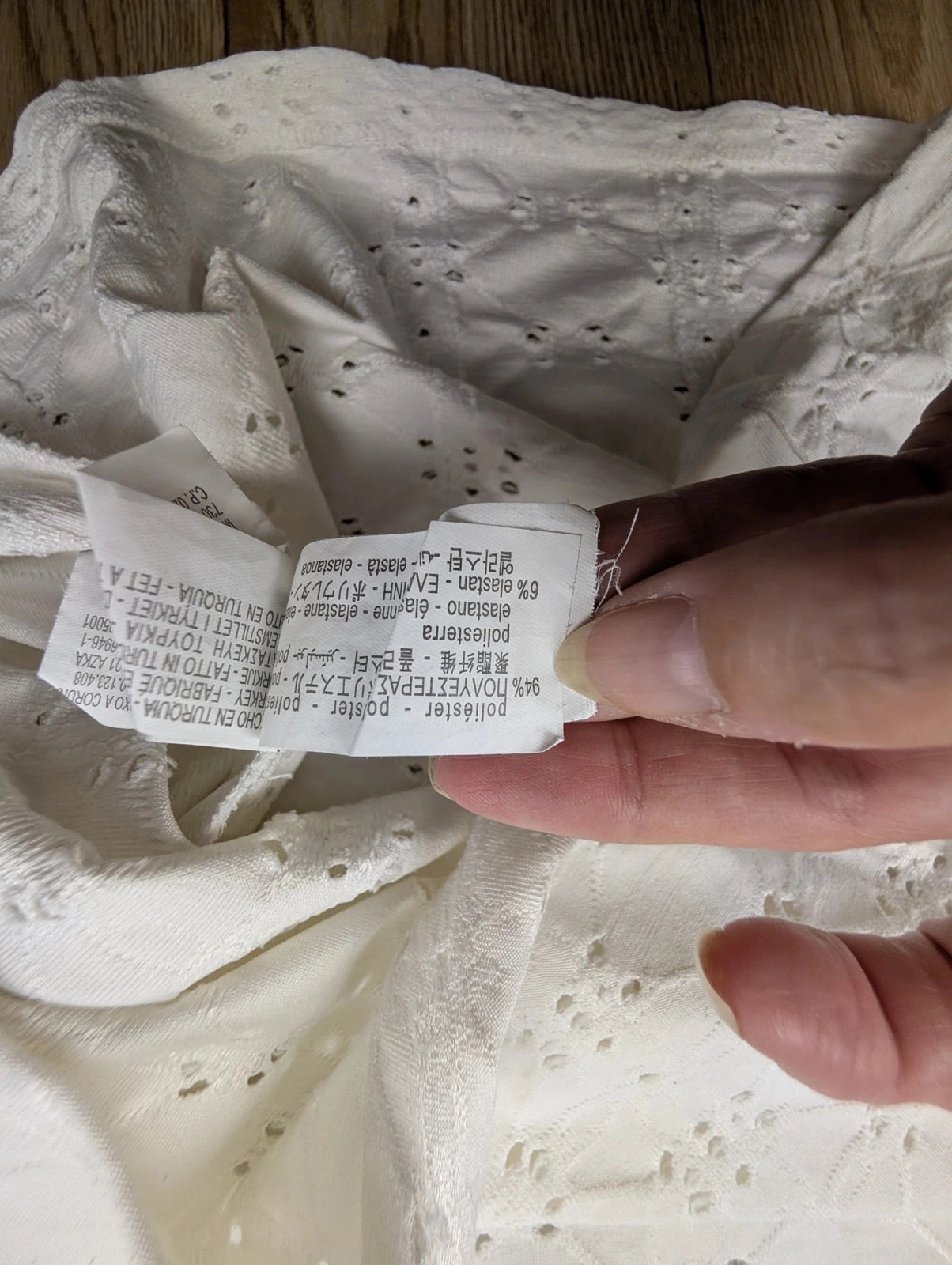 T-shirt Zara broderie anglaise blanc ajouré S