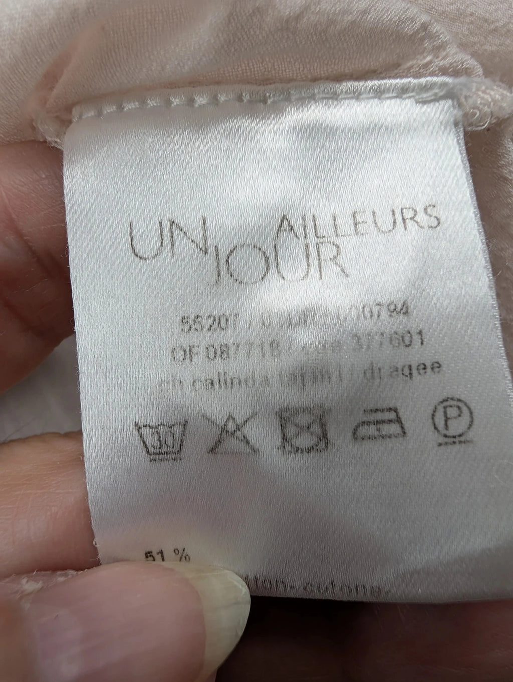 Chemisier Un Jour Ailleurs dentelle et plis ivoire écru taille L
