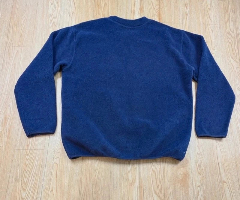 Sweat Fila polaire oversize bleu marine vintage 90s taille M
