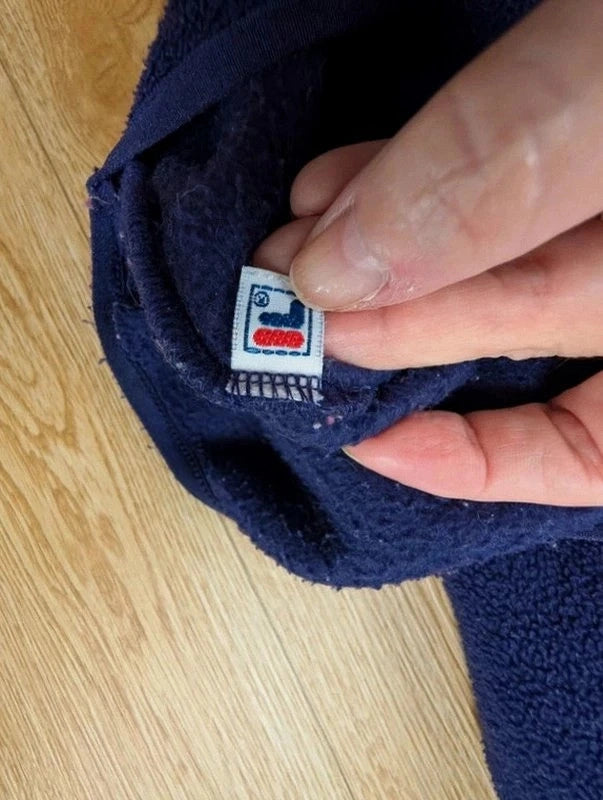 Sweat Fila polaire oversize bleu marine vintage 90s taille M