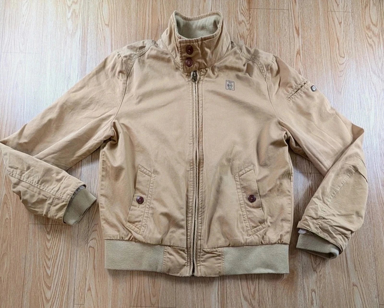 Blouson G-Star Raw Fleet Jacket beige sable coton-lin taille L