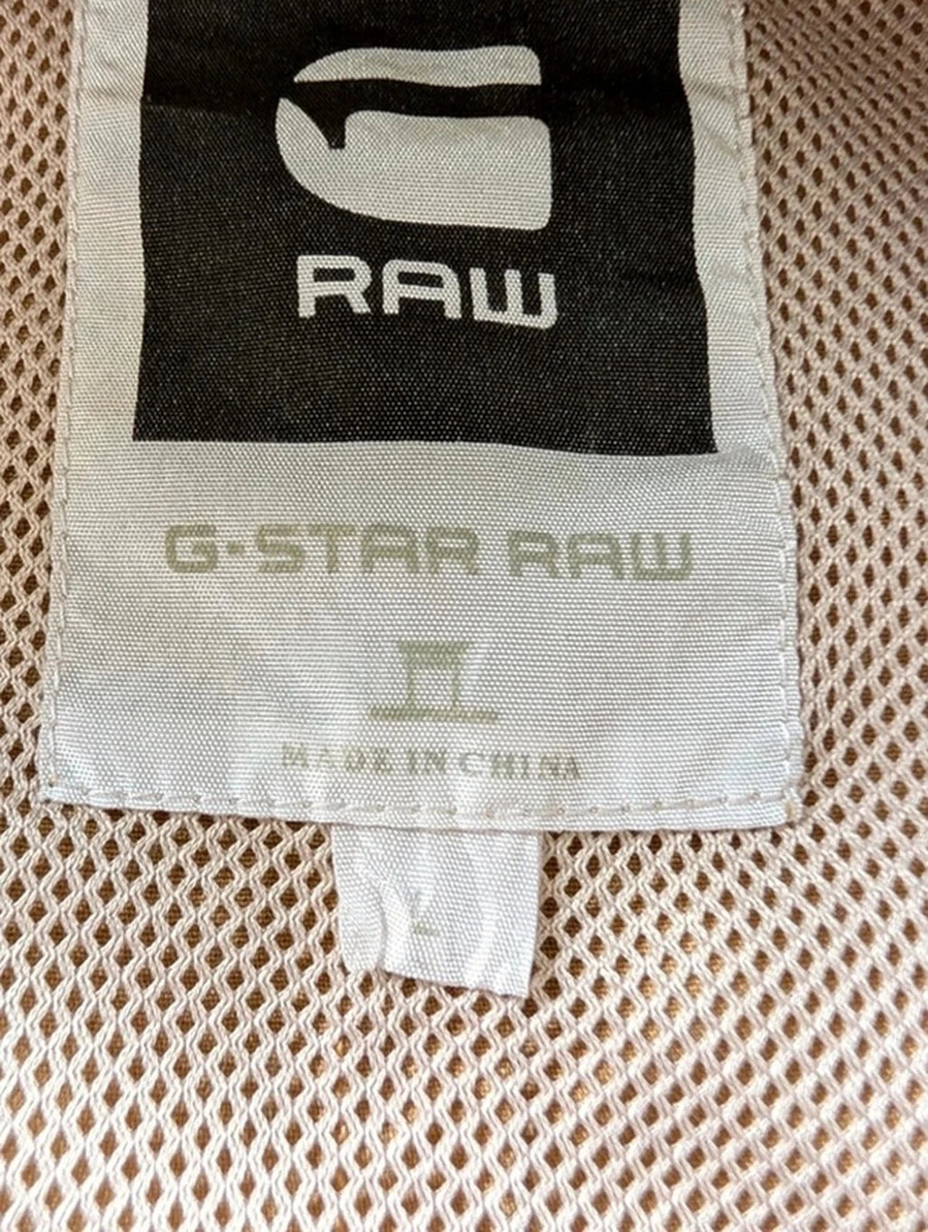 Blouson G-Star Raw Fleet Jacket beige sable coton-lin taille L