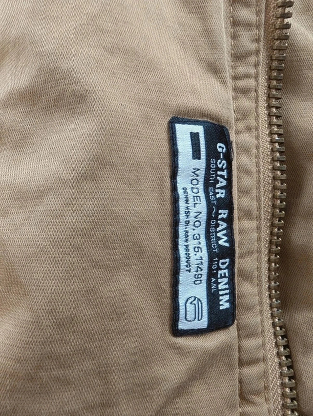 Blouson G-Star Raw Fleet Jacket beige sable coton-lin taille L