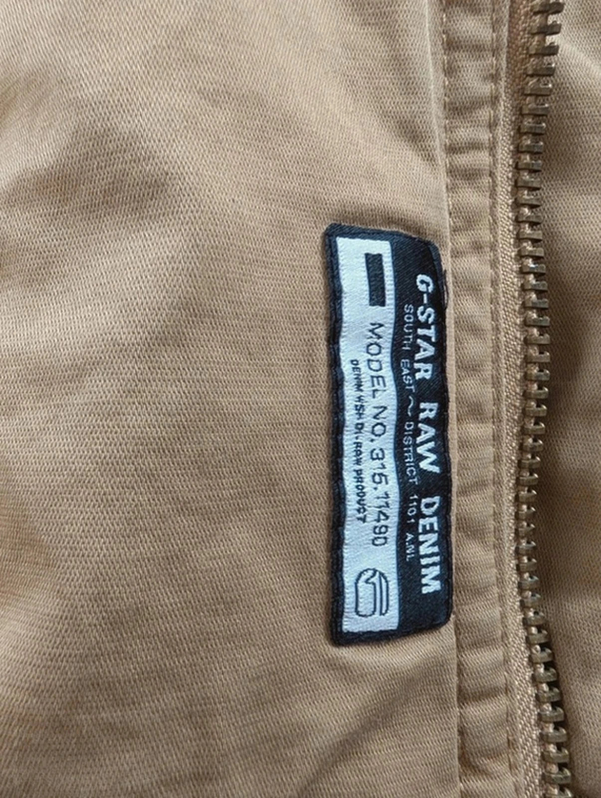 Blouson G-Star Raw Fleet Jacket beige sable coton-lin taille L